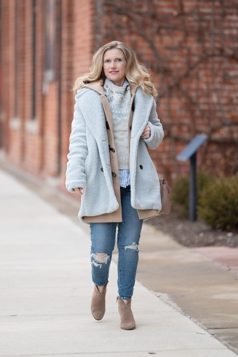 teddy coat baby blue